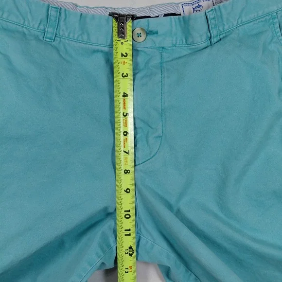 Southern Tide Skipjack Shorts Mens 35 Blue Teal Pima Cotton Modal Chino Coastal - Picture 9 of 12